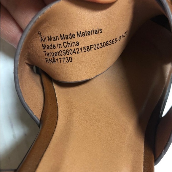 Target A New Day Beatriz Cross Band Stacked Heel Pumps Brown Size 9 - Picture 12 of 13